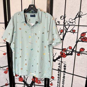 William Murray Polo Size M Green Happy Glamper Camp Golf Shirt Pauma Valley